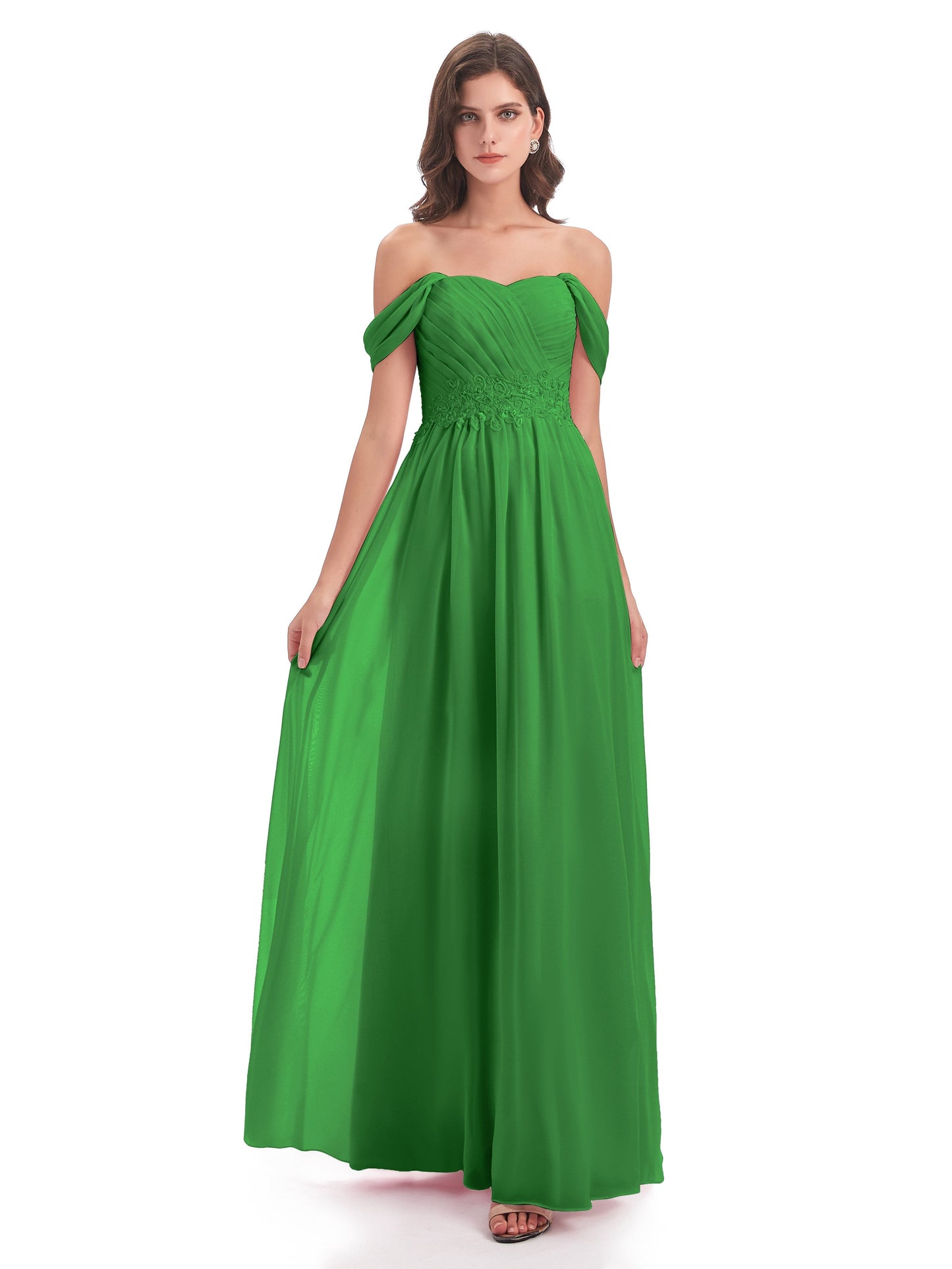 Sonia Off The Shoulder Bridesmaid Dresses With Appliques
