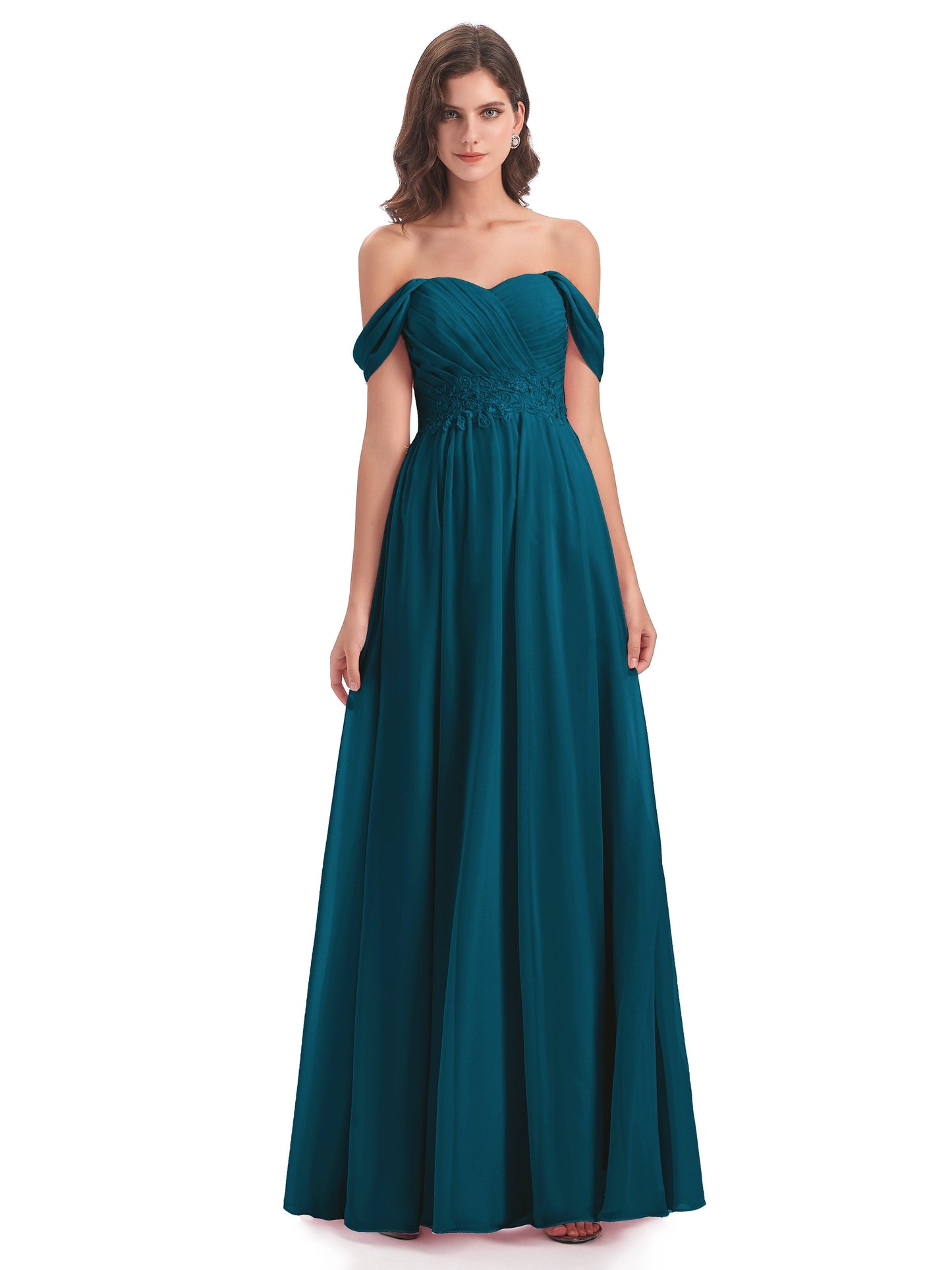 Sonia Off The Shoulder Bridesmaid Dresses With Appliques
