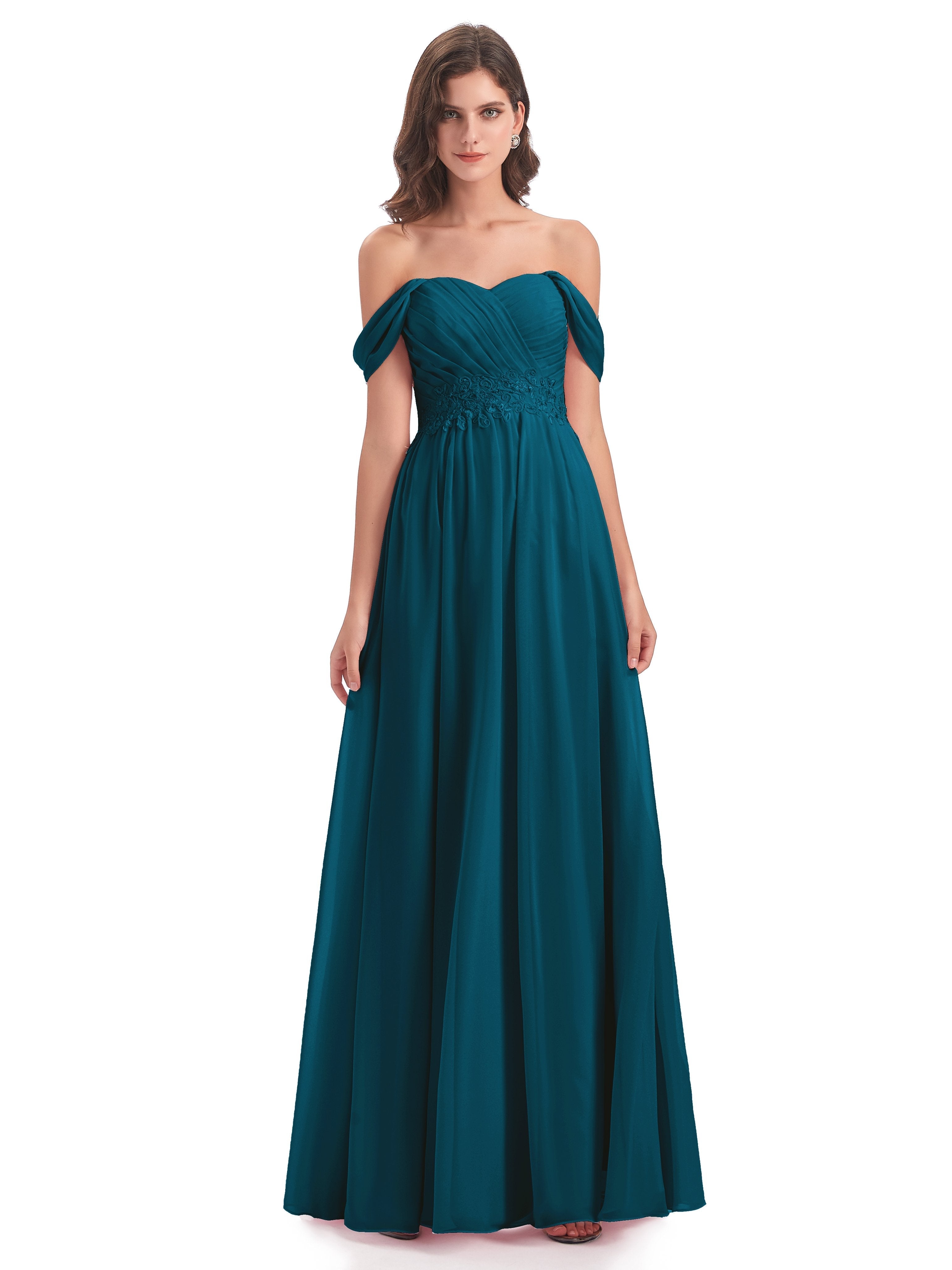 Sonia Off The Shoulder Bridesmaid Dresses With Appliques