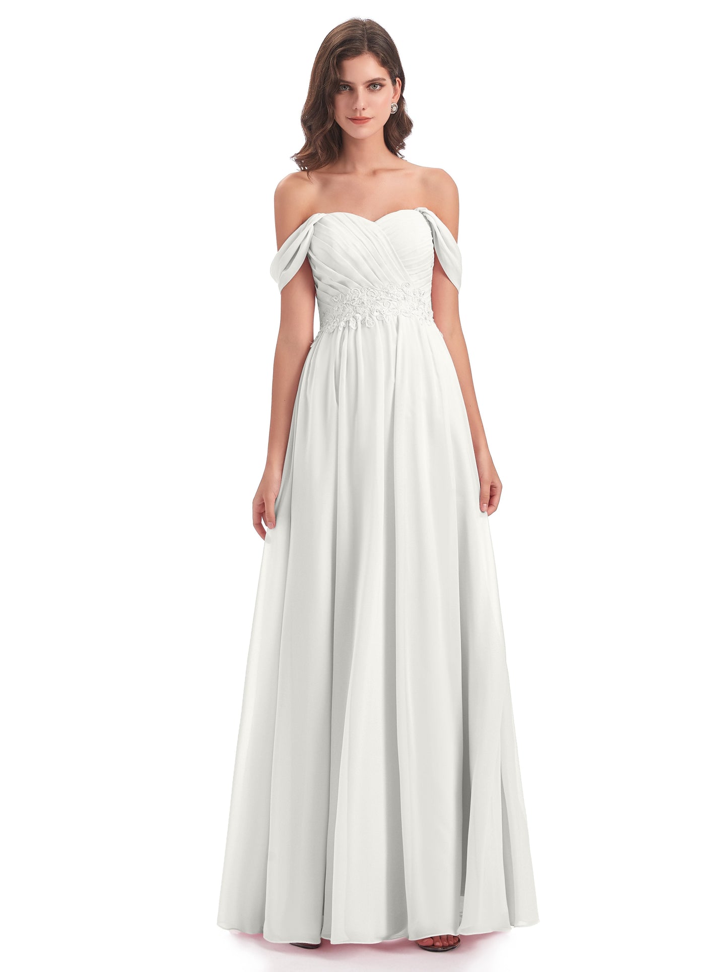 Sonia Off The Shoulder Bridesmaid Dresses With Appliques