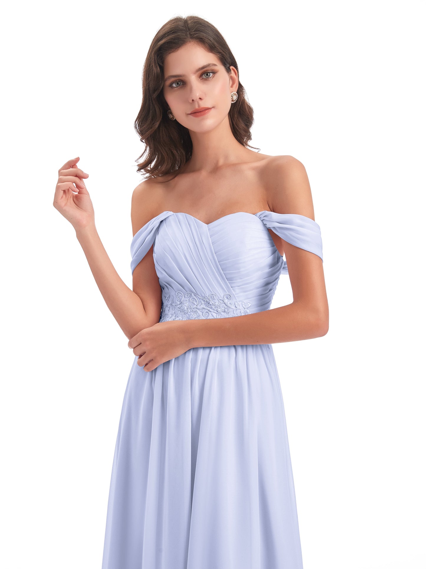 Sonia Off The Shoulder Bridesmaid Dresses With Appliques