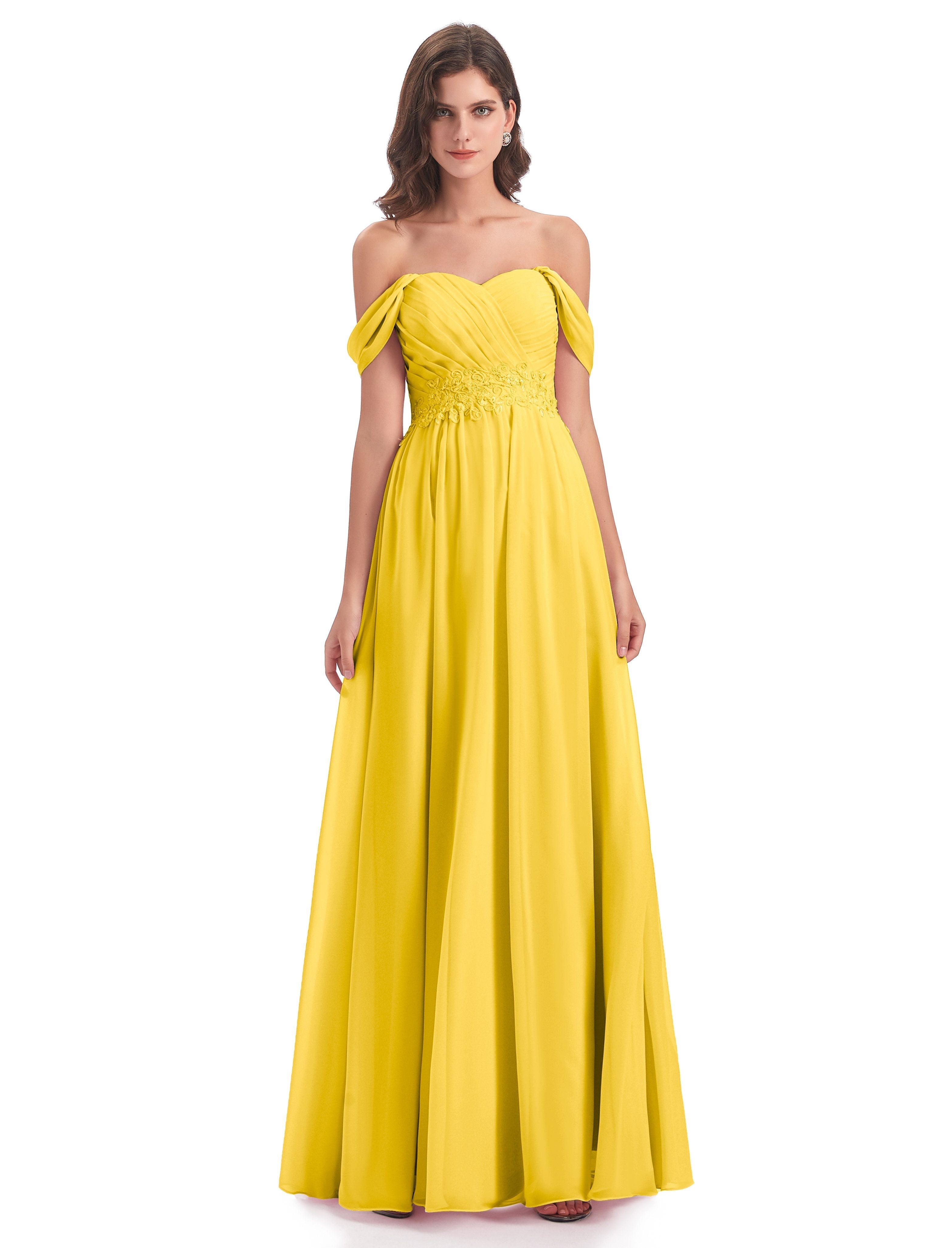 Sonia Off The Shoulder Bridesmaid Dresses With Appliques
