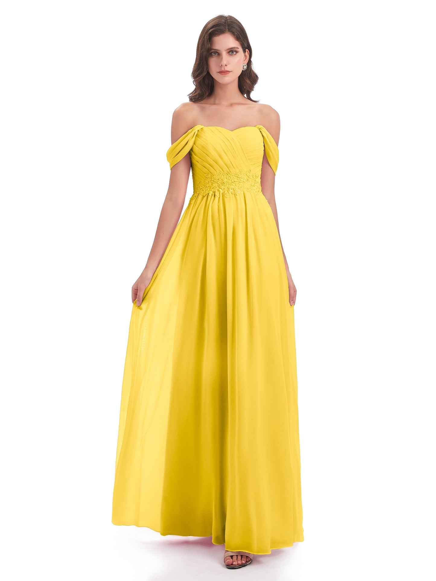Sonia Off The Shoulder Bridesmaid Dresses With Appliques