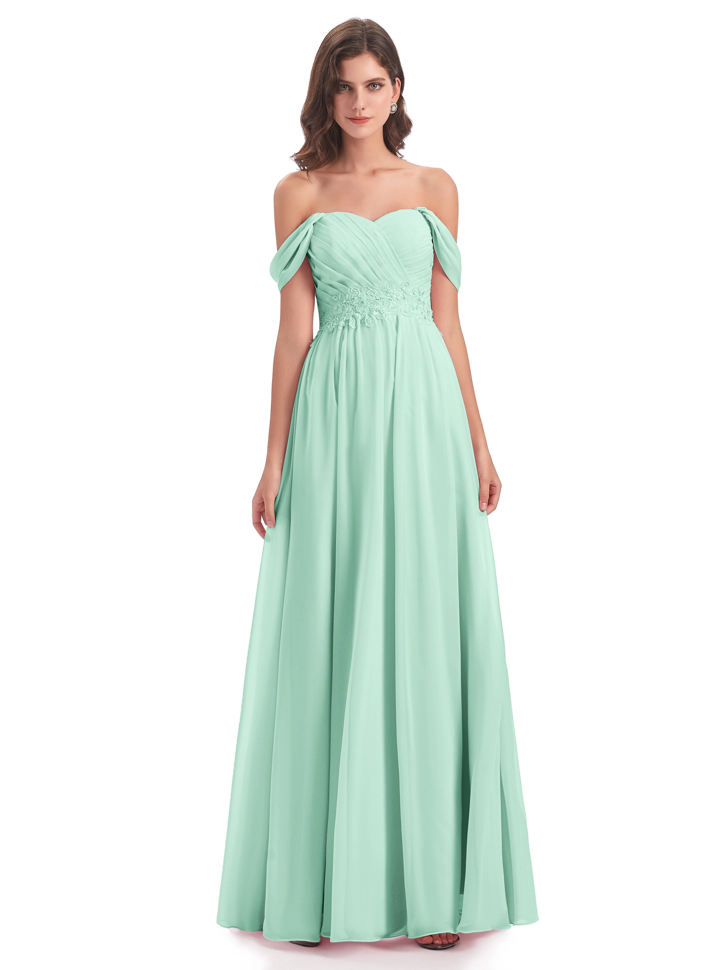 Sonia Off The Shoulder Bridesmaid Dresses With Appliques
