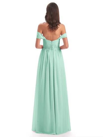 Sonia Off The Shoulder Bridesmaid Dresses With Appliques