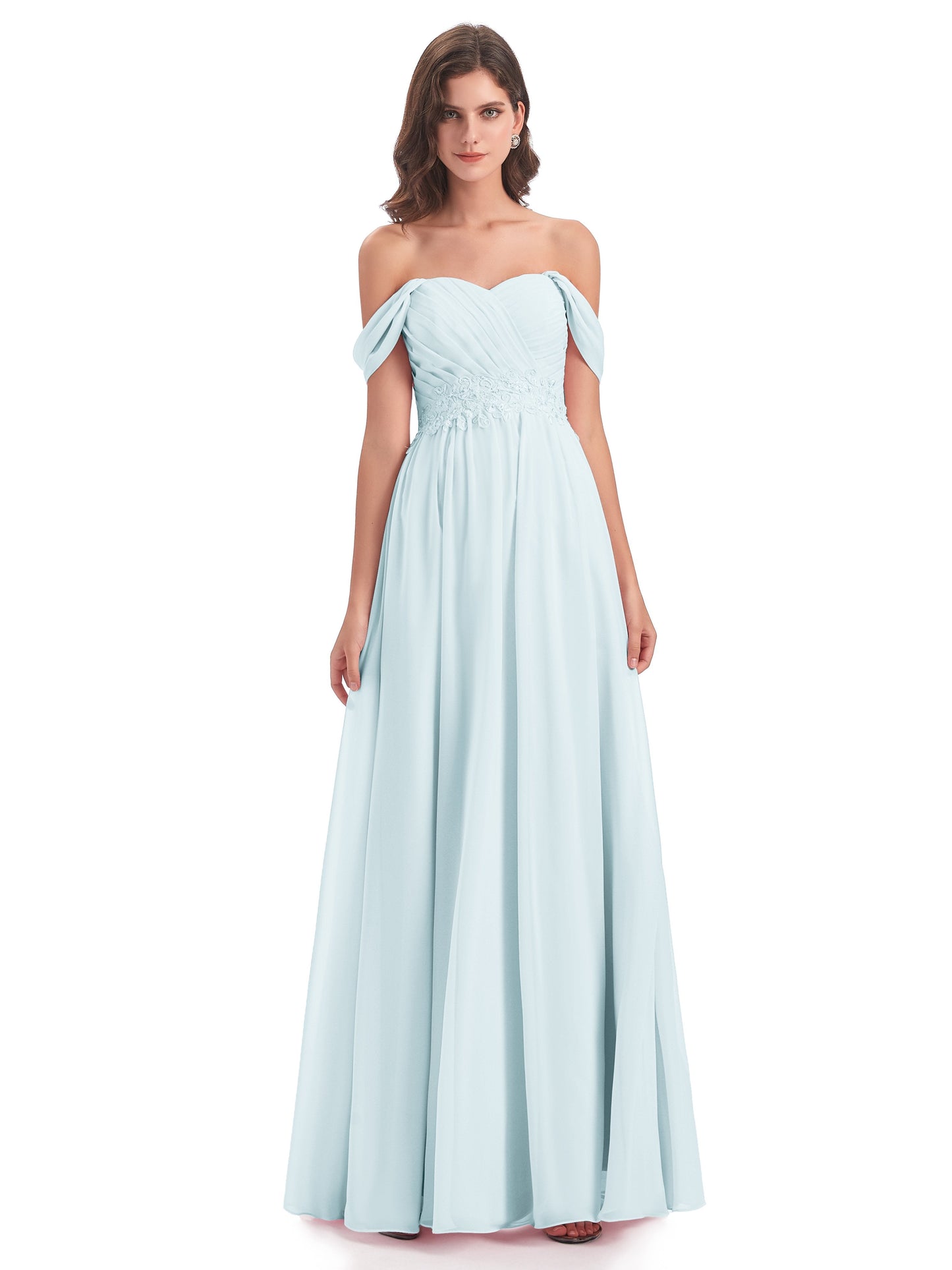Sonia Off The Shoulder Bridesmaid Dresses With Appliques