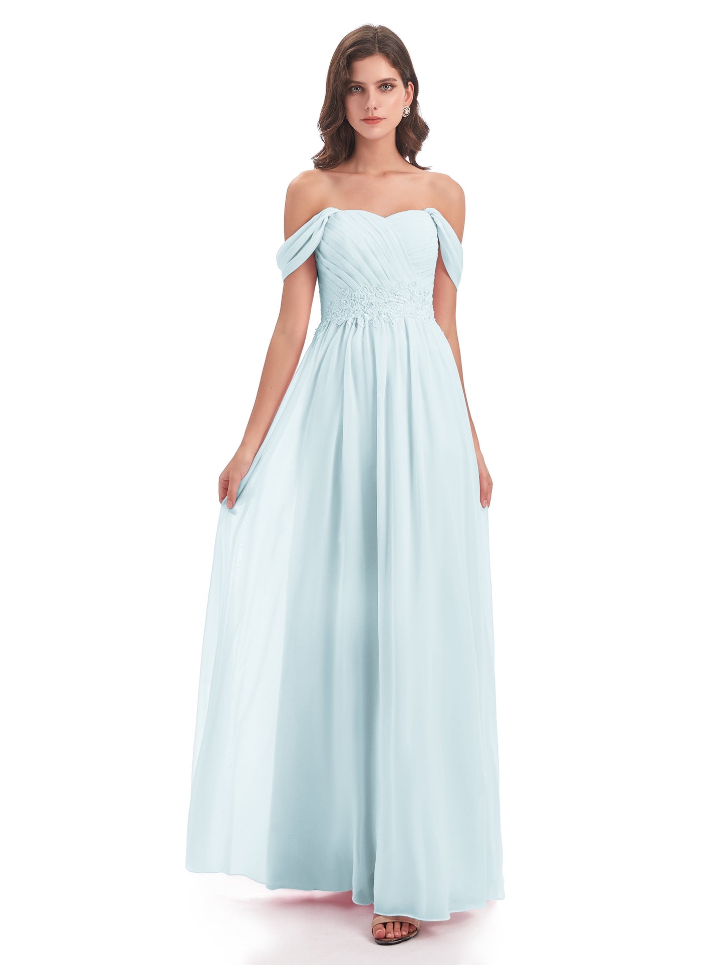 Sonia Off The Shoulder Bridesmaid Dresses With Appliques