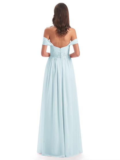 Sonia Off The Shoulder Bridesmaid Dresses With Appliques