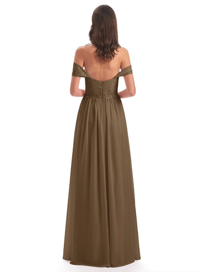 Sonia Off The Shoulder Bridesmaid Dresses With Appliques