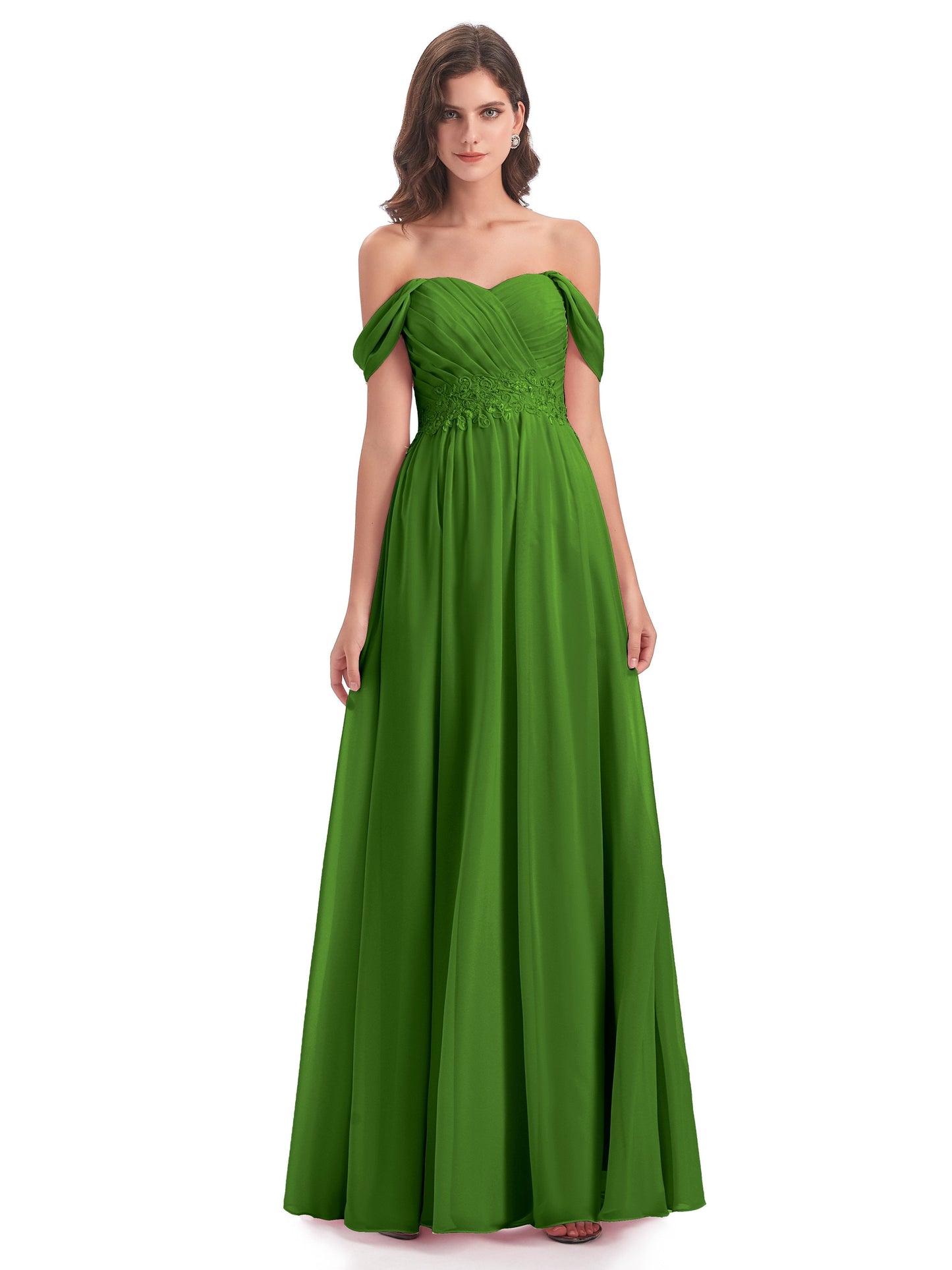 Sonia Off The Shoulder Bridesmaid Dresses With Appliques