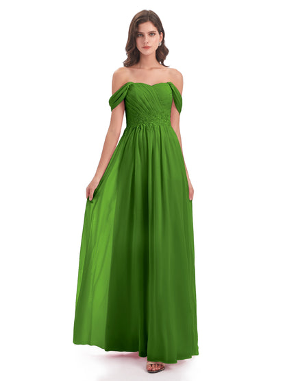 Sonia Off The Shoulder Bridesmaid Dresses With Appliques