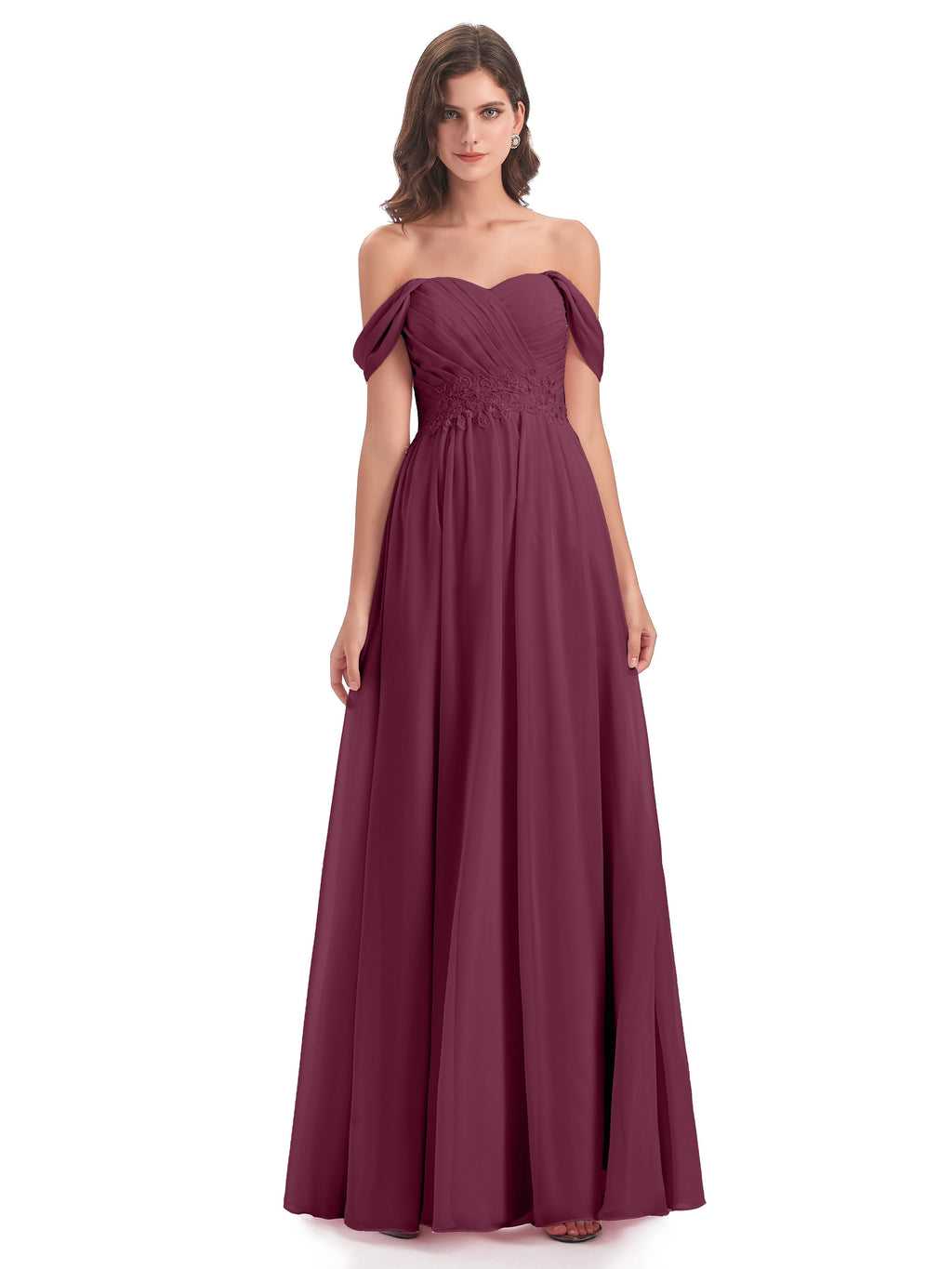 Sonia Off The Shoulder Bridesmaid Dresses With Appliques