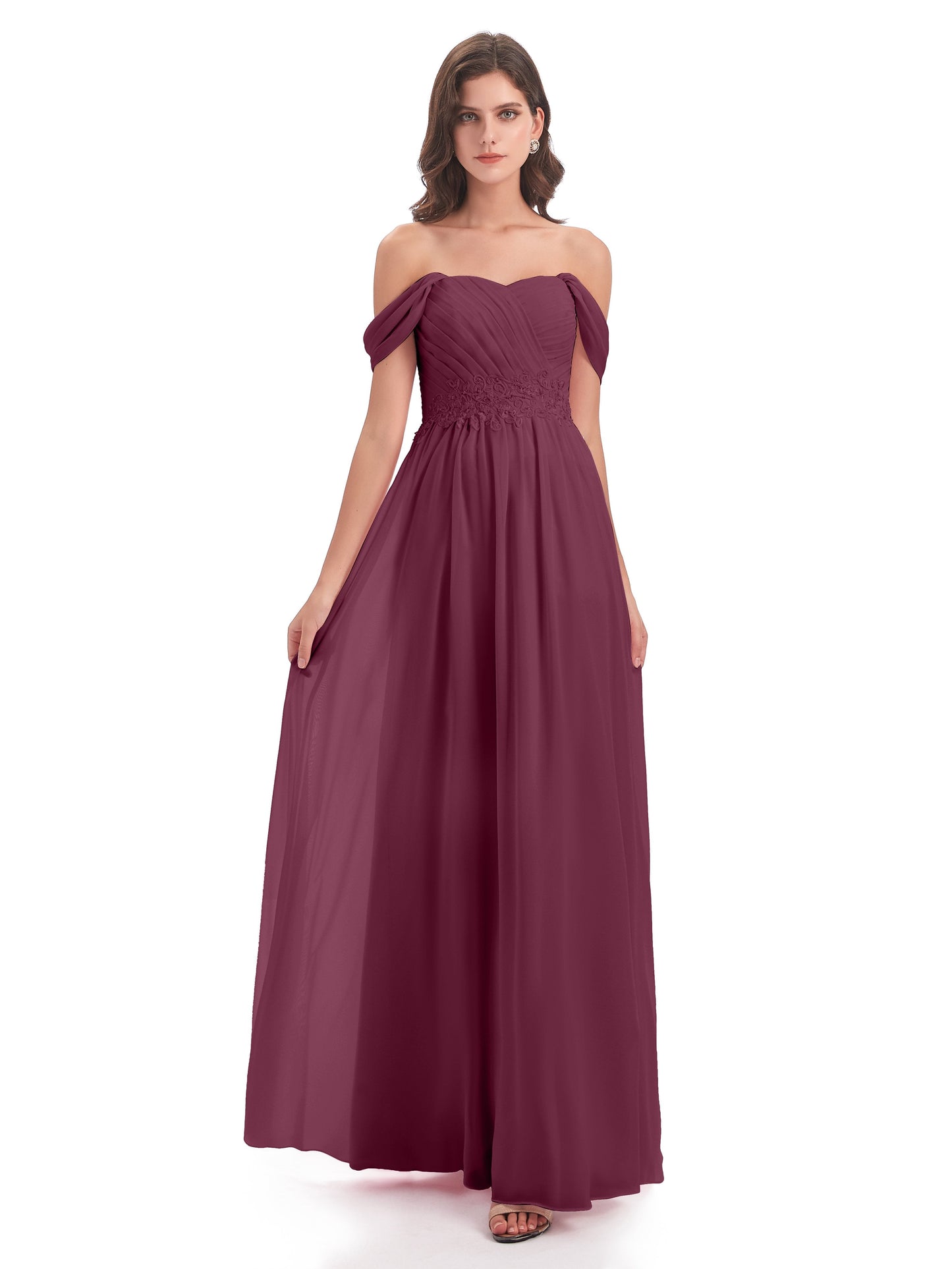 Sonia Off The Shoulder Bridesmaid Dresses With Appliques