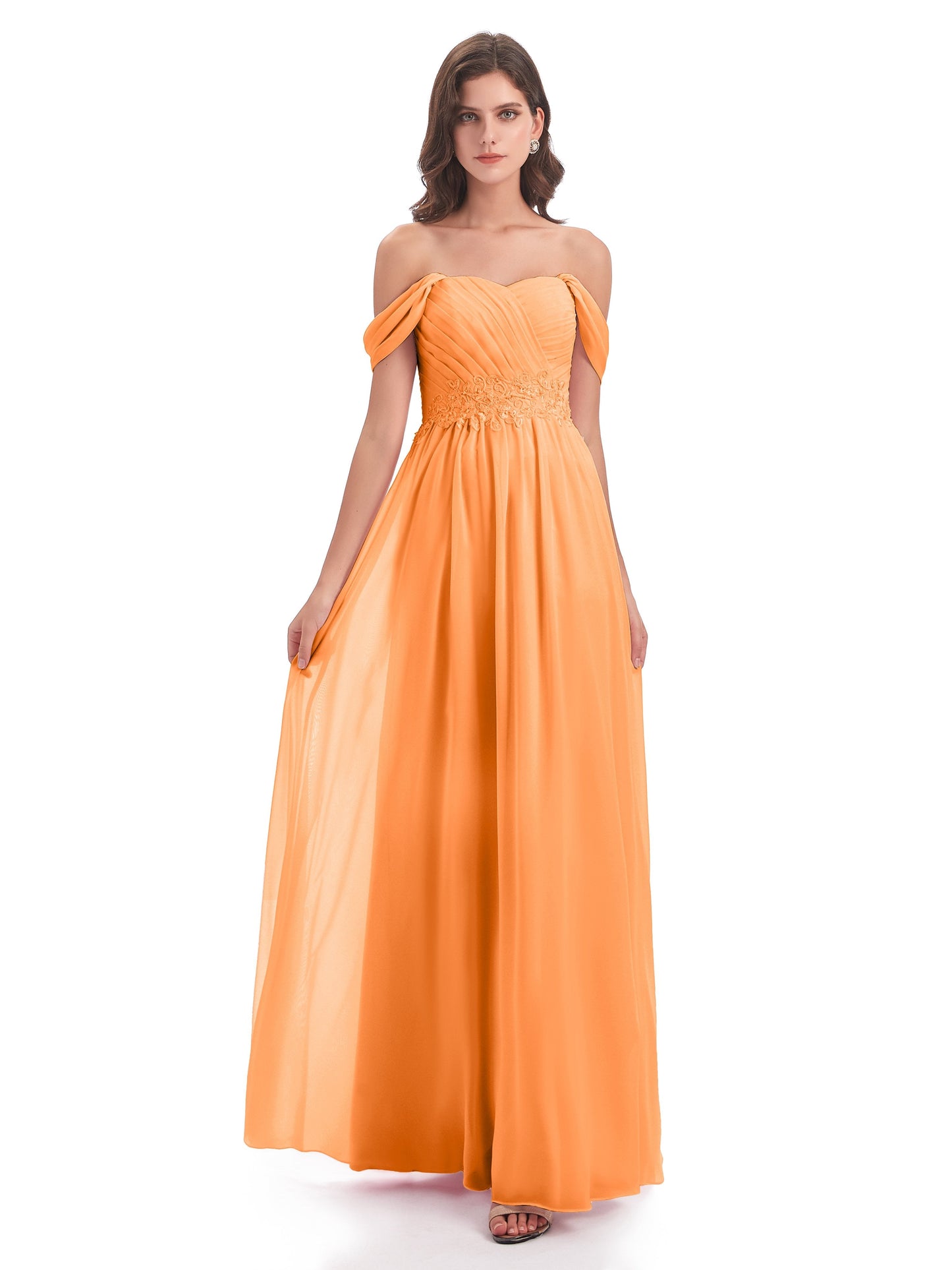 Sonia Off The Shoulder Bridesmaid Dresses With Appliques