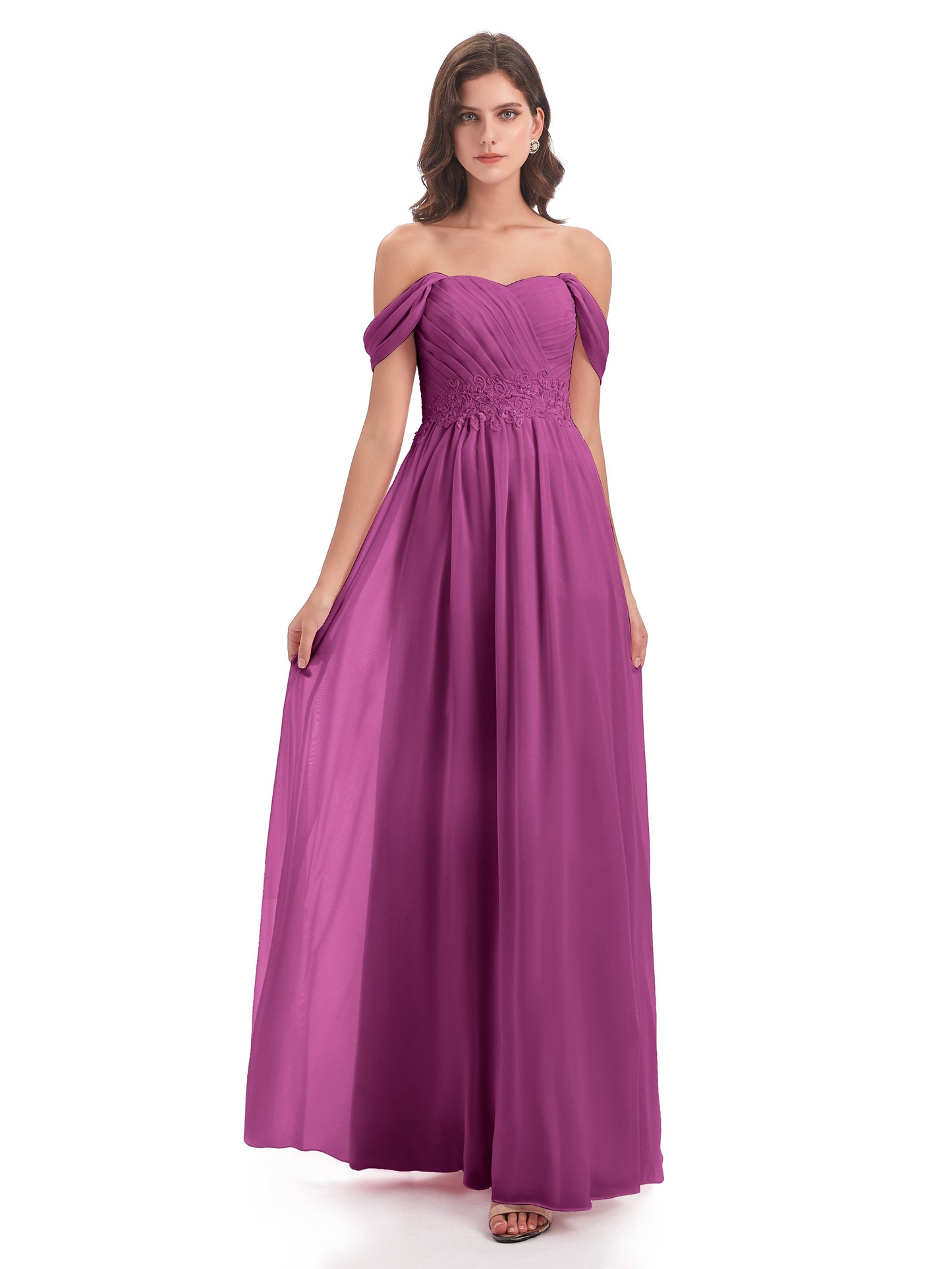 Sonia Off The Shoulder Bridesmaid Dresses With Appliques