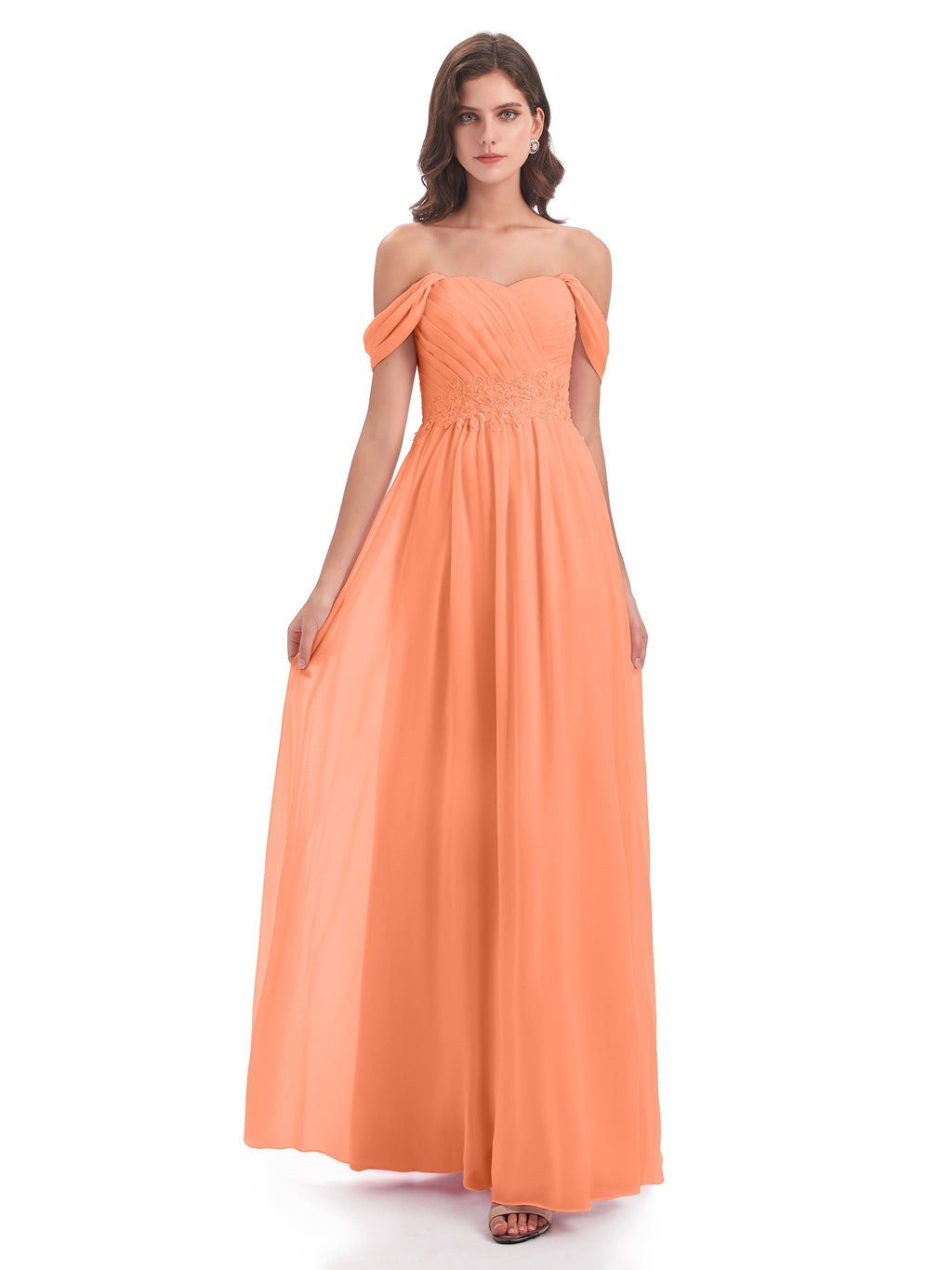 Sonia Off The Shoulder Bridesmaid Dresses With Appliques