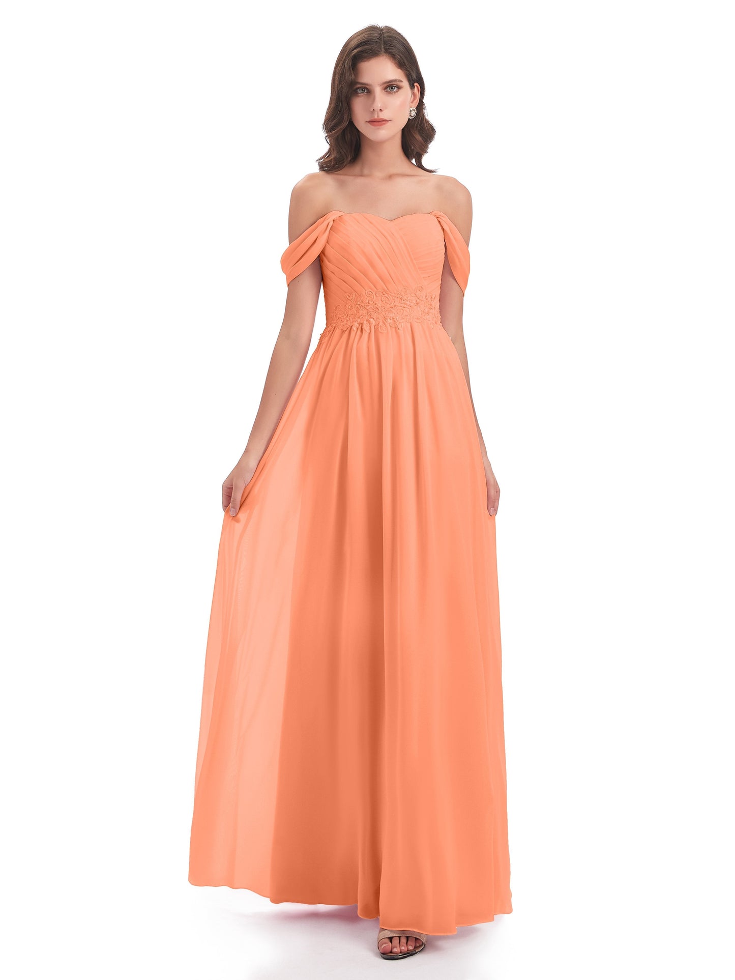 Sonia Off The Shoulder Bridesmaid Dresses With Appliques