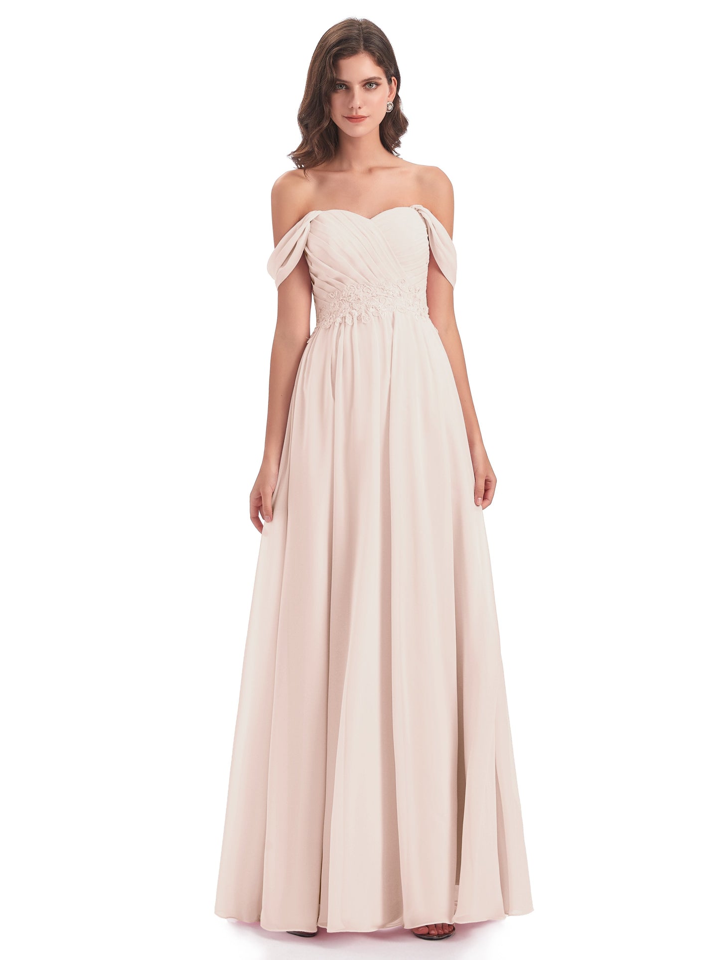Sonia Off The Shoulder Bridesmaid Dresses With Appliques