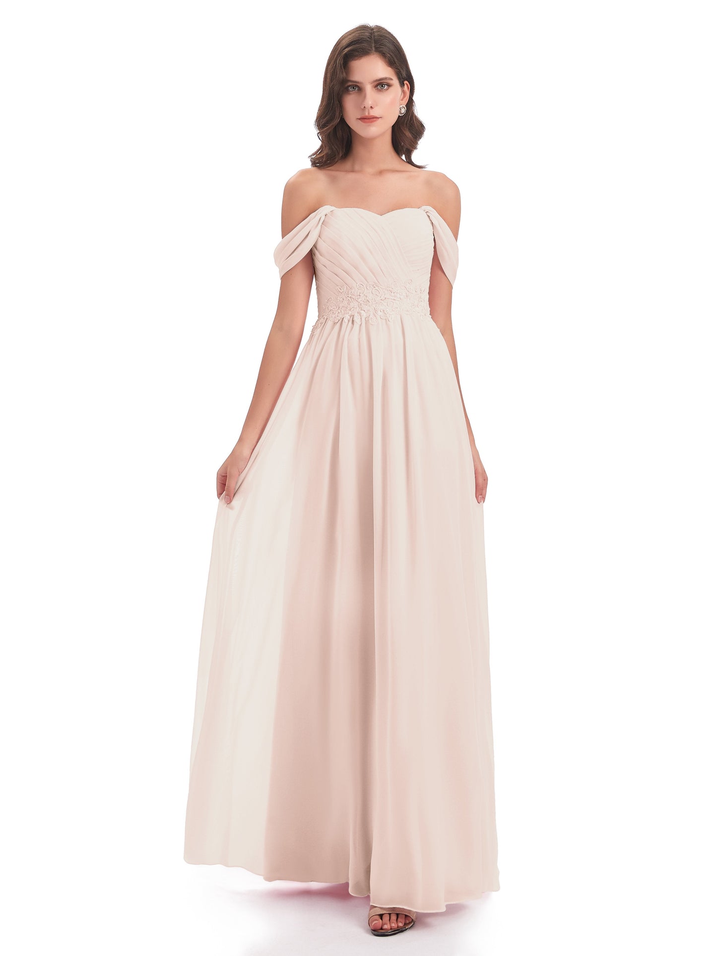 Sonia Off The Shoulder Bridesmaid Dresses With Appliques