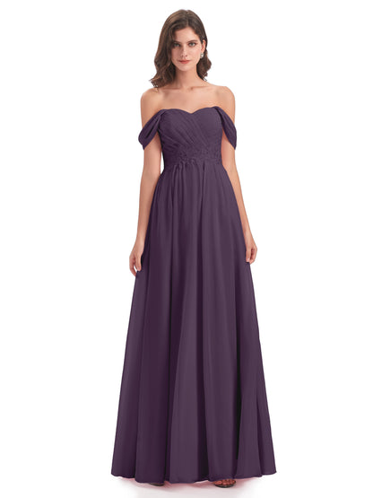 Sonia Off The Shoulder Bridesmaid Dresses With Appliques