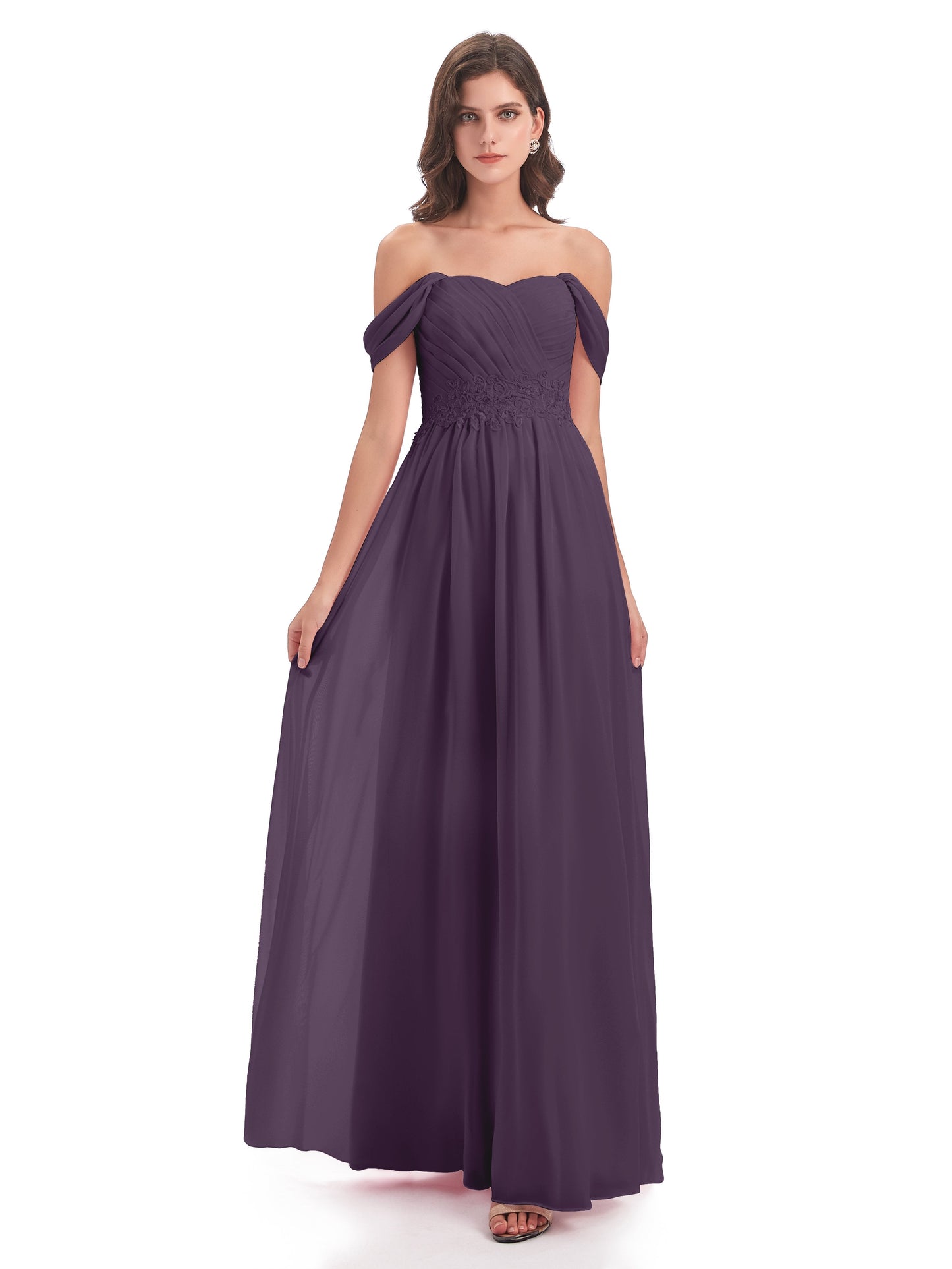 Sonia Off The Shoulder Bridesmaid Dresses With Appliques