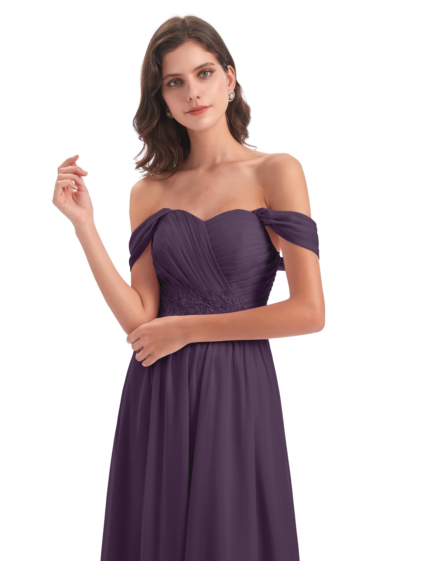Sonia Off The Shoulder Bridesmaid Dresses With Appliques