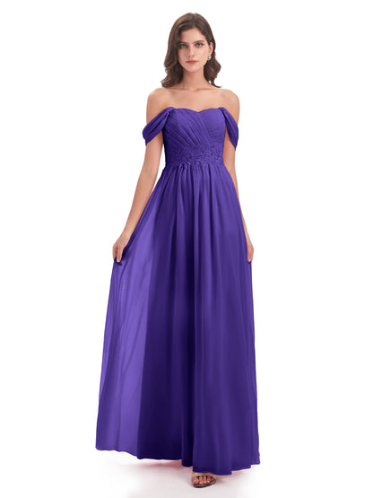 Sonia Off The Shoulder Bridesmaid Dresses With Appliques