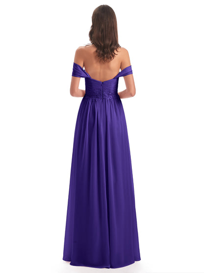 Sonia Off The Shoulder Bridesmaid Dresses With Appliques