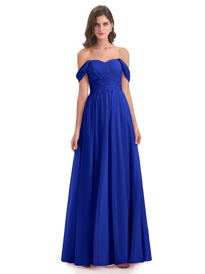 Sonia Off The Shoulder Bridesmaid Dresses With Appliques