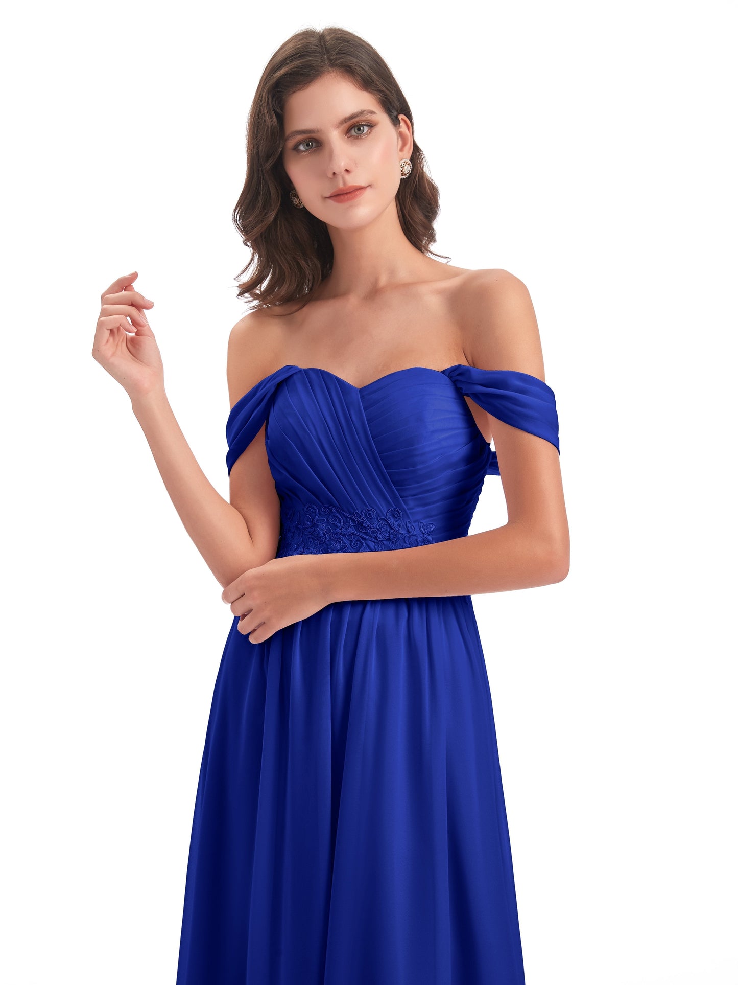 Sonia Off The Shoulder Bridesmaid Dresses With Appliques