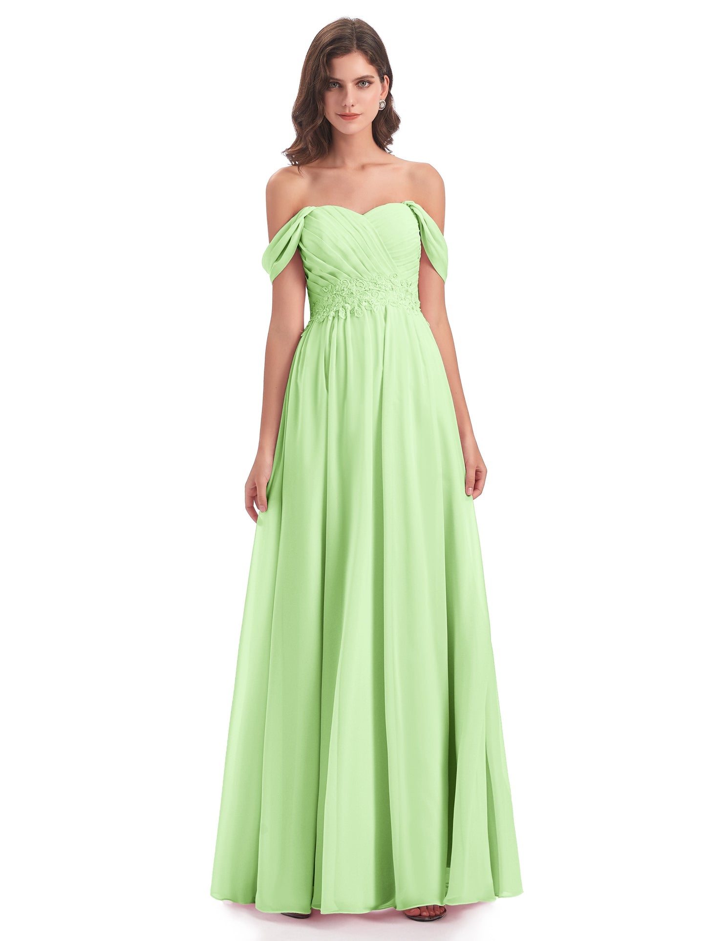 Sonia Off The Shoulder Bridesmaid Dresses With Appliques