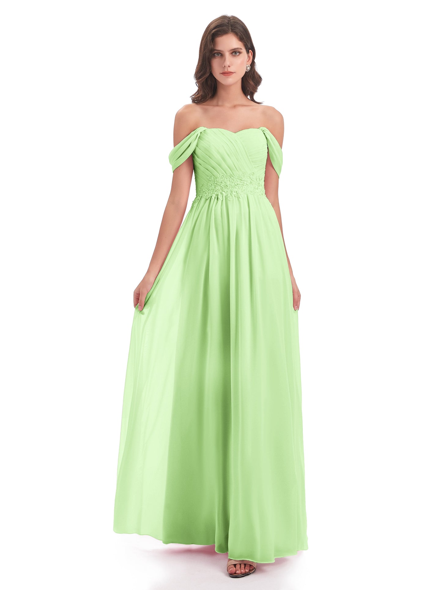 Sonia Off The Shoulder Bridesmaid Dresses With Appliques