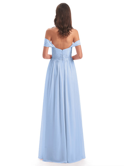 Sonia Off The Shoulder Bridesmaid Dresses With Appliques