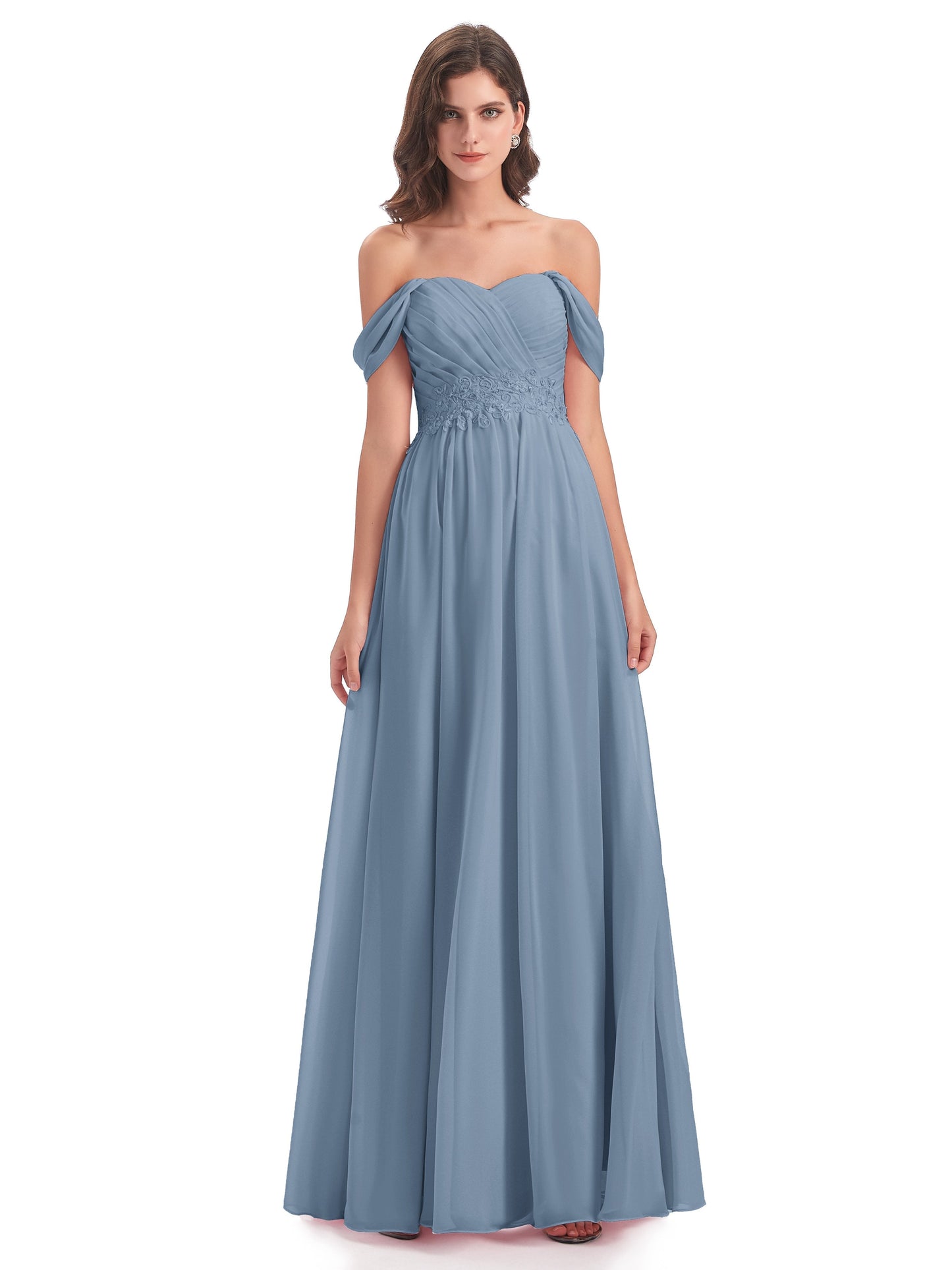 Sonia Off The Shoulder Bridesmaid Dresses With Appliques