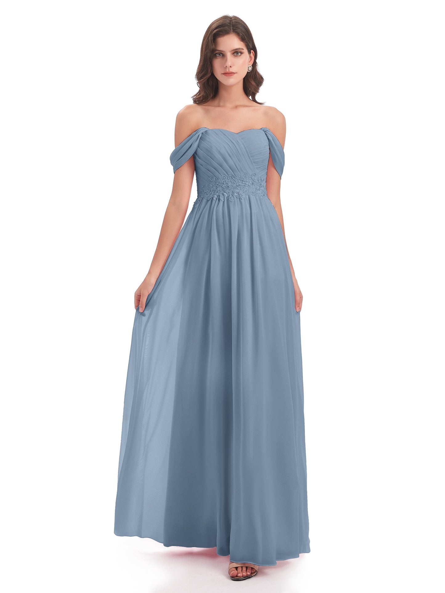 Sonia Off The Shoulder Bridesmaid Dresses With Appliques