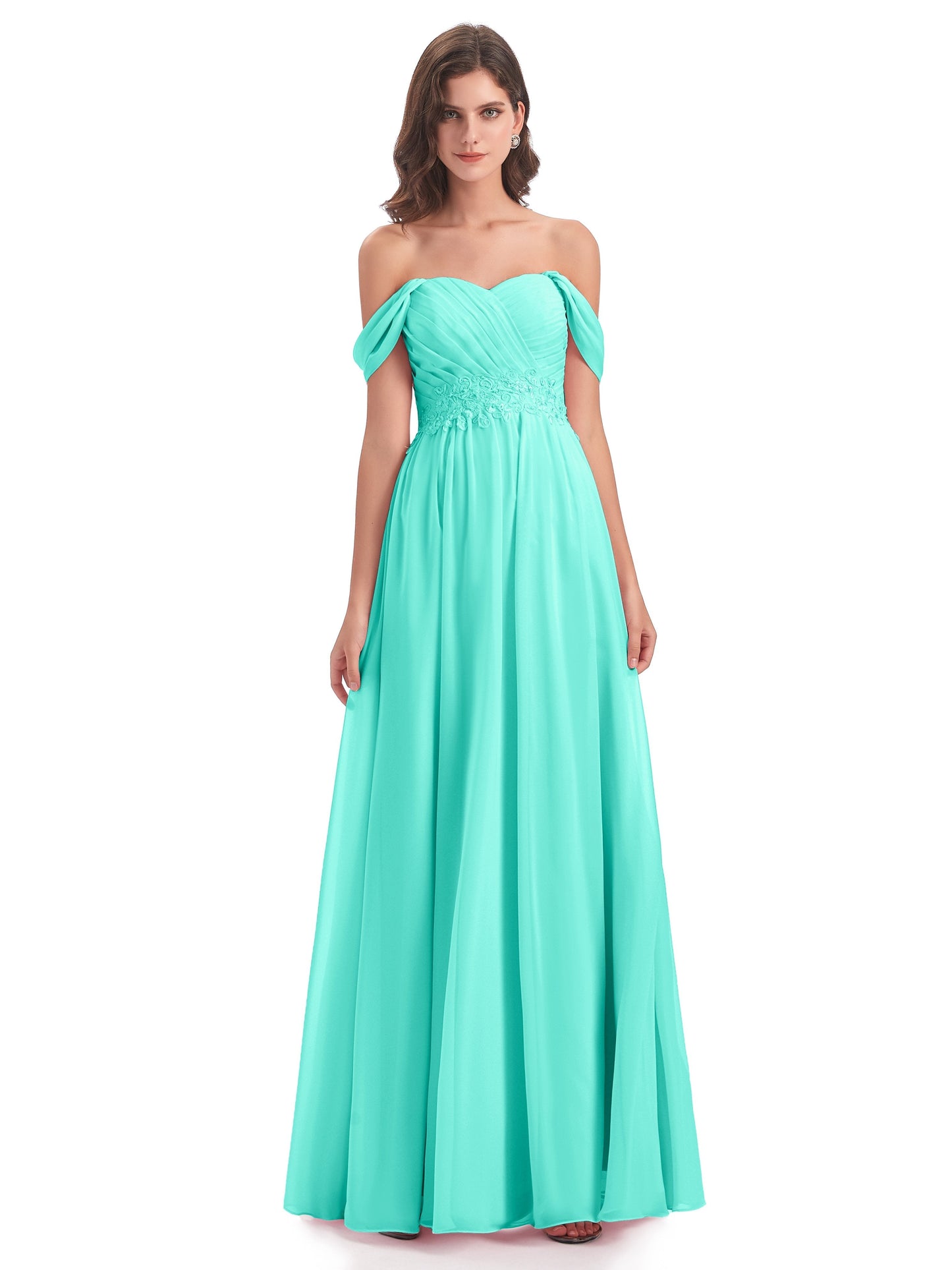 Sonia Off The Shoulder Bridesmaid Dresses With Appliques