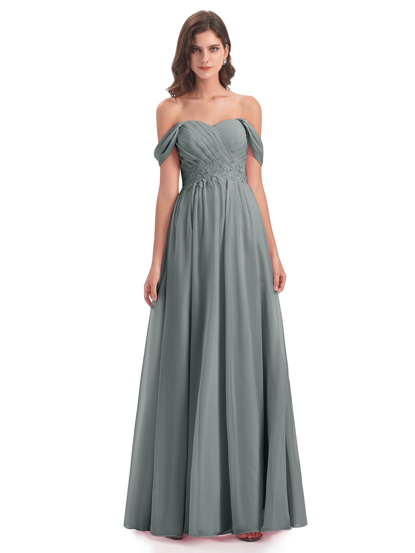 Sonia Off The Shoulder Bridesmaid Dresses With Appliques