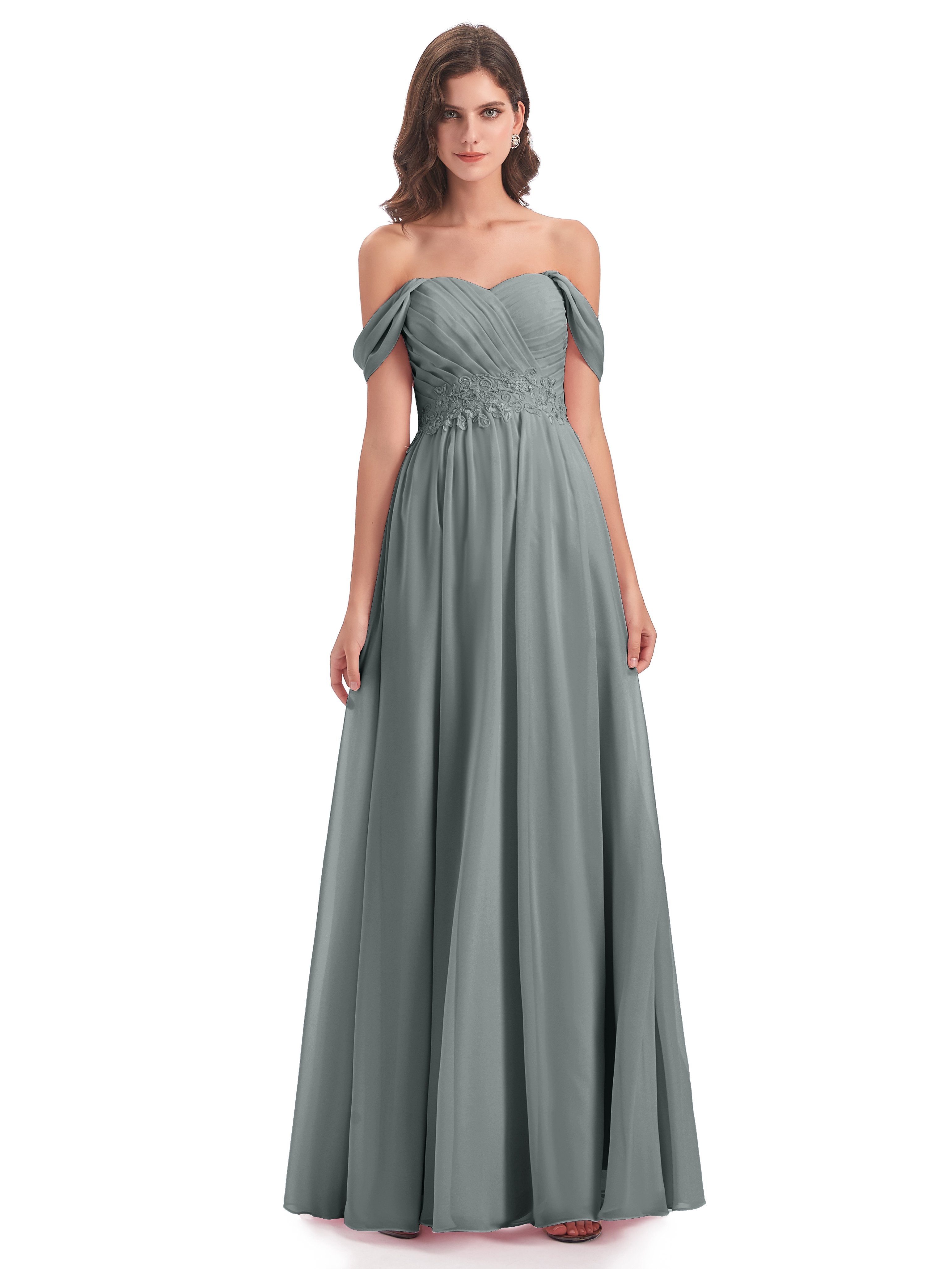 Sonia Off The Shoulder Bridesmaid Dresses With Appliques
