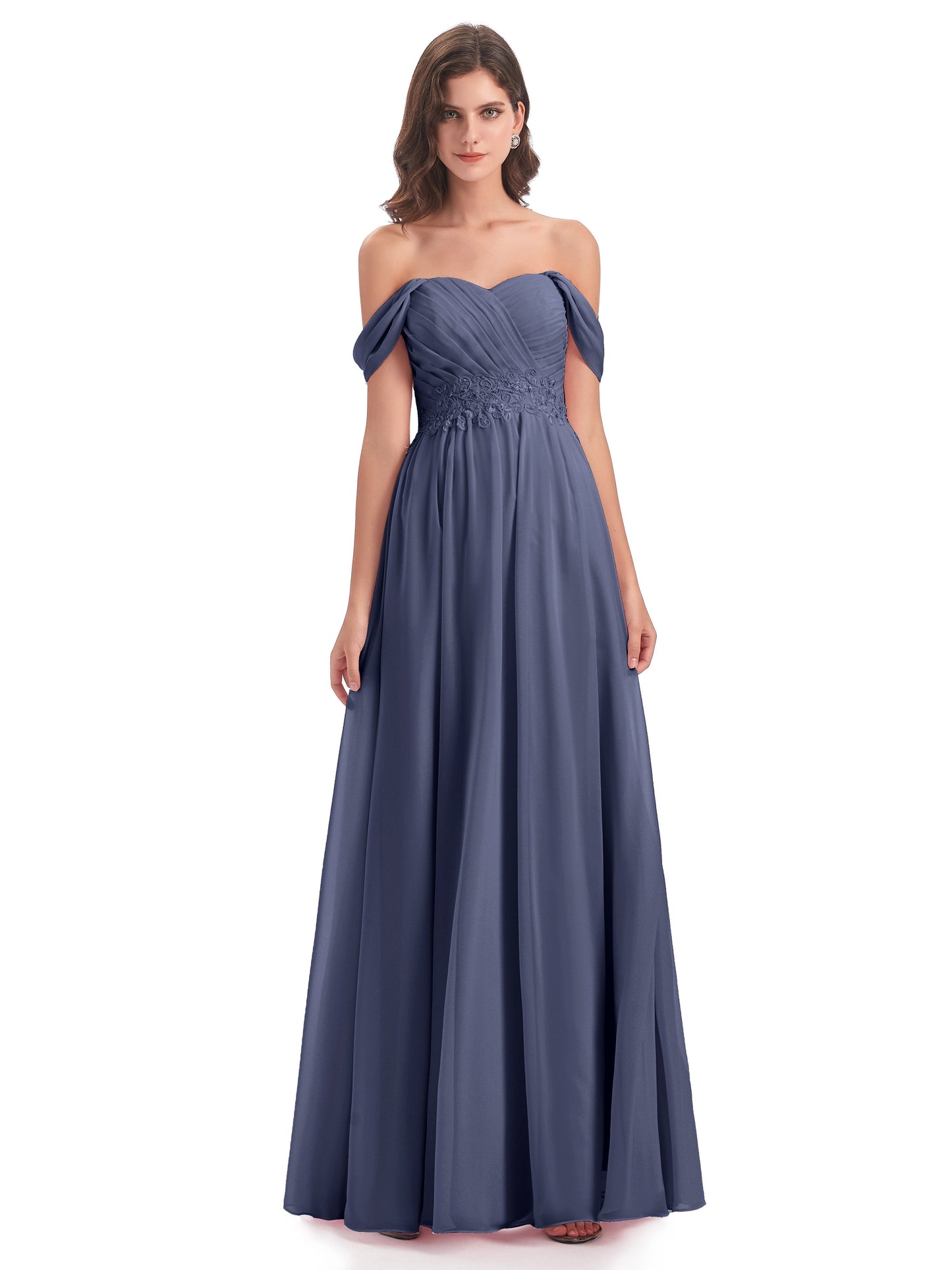 Sonia Off The Shoulder Bridesmaid Dresses With Appliques