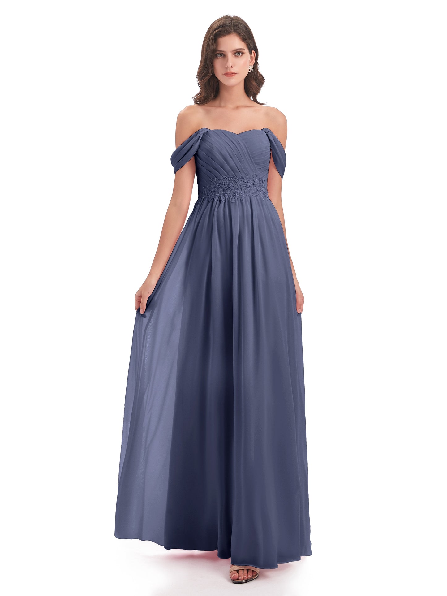 Sonia Off The Shoulder Bridesmaid Dresses With Appliques