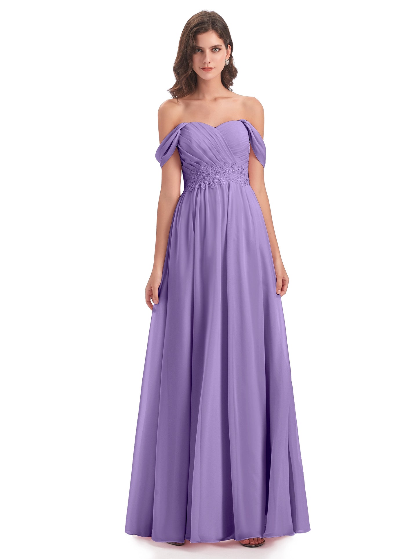 Sonia Off The Shoulder Bridesmaid Dresses With Appliques