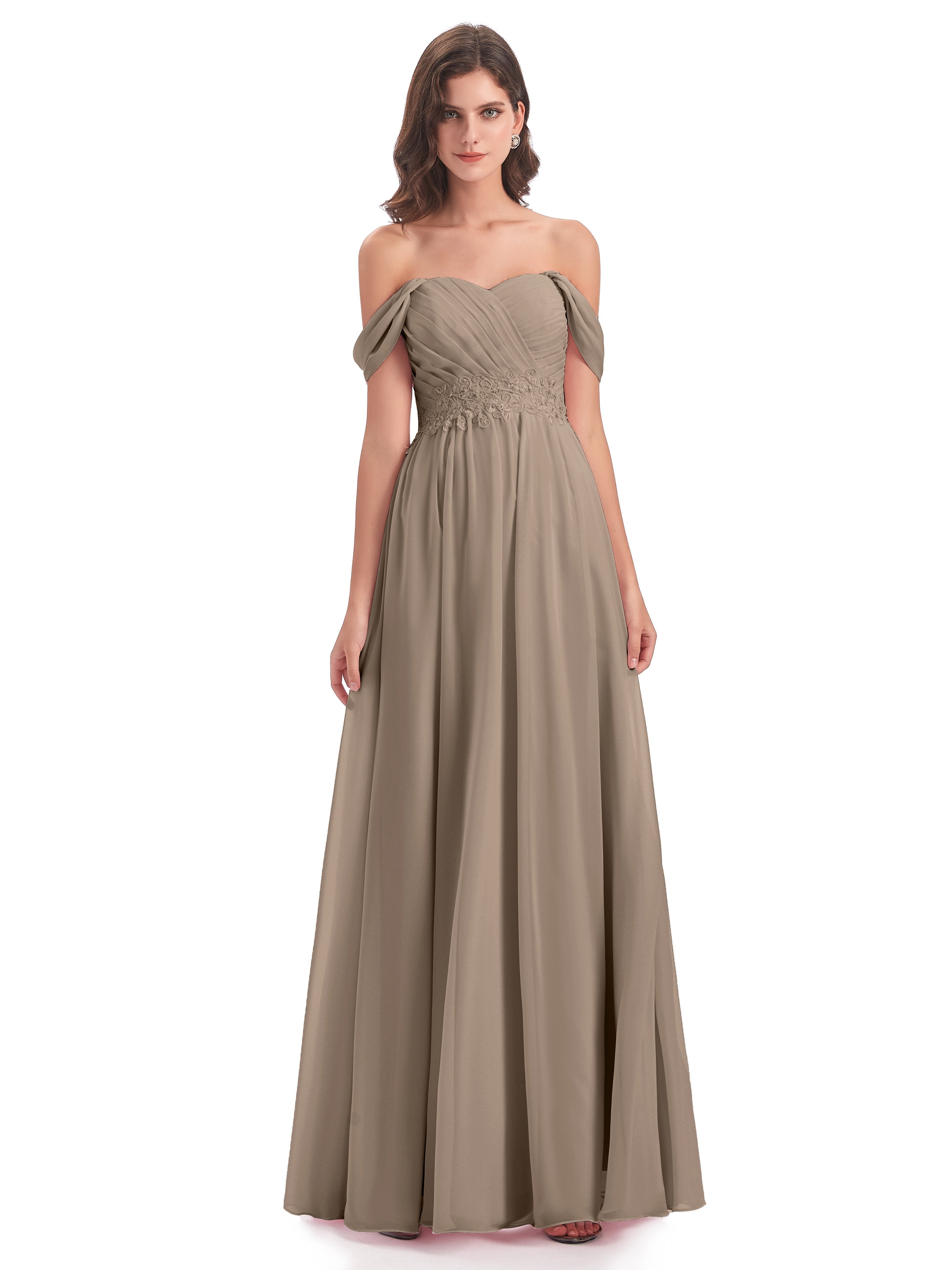 Sonia Off The Shoulder Bridesmaid Dresses With Appliques