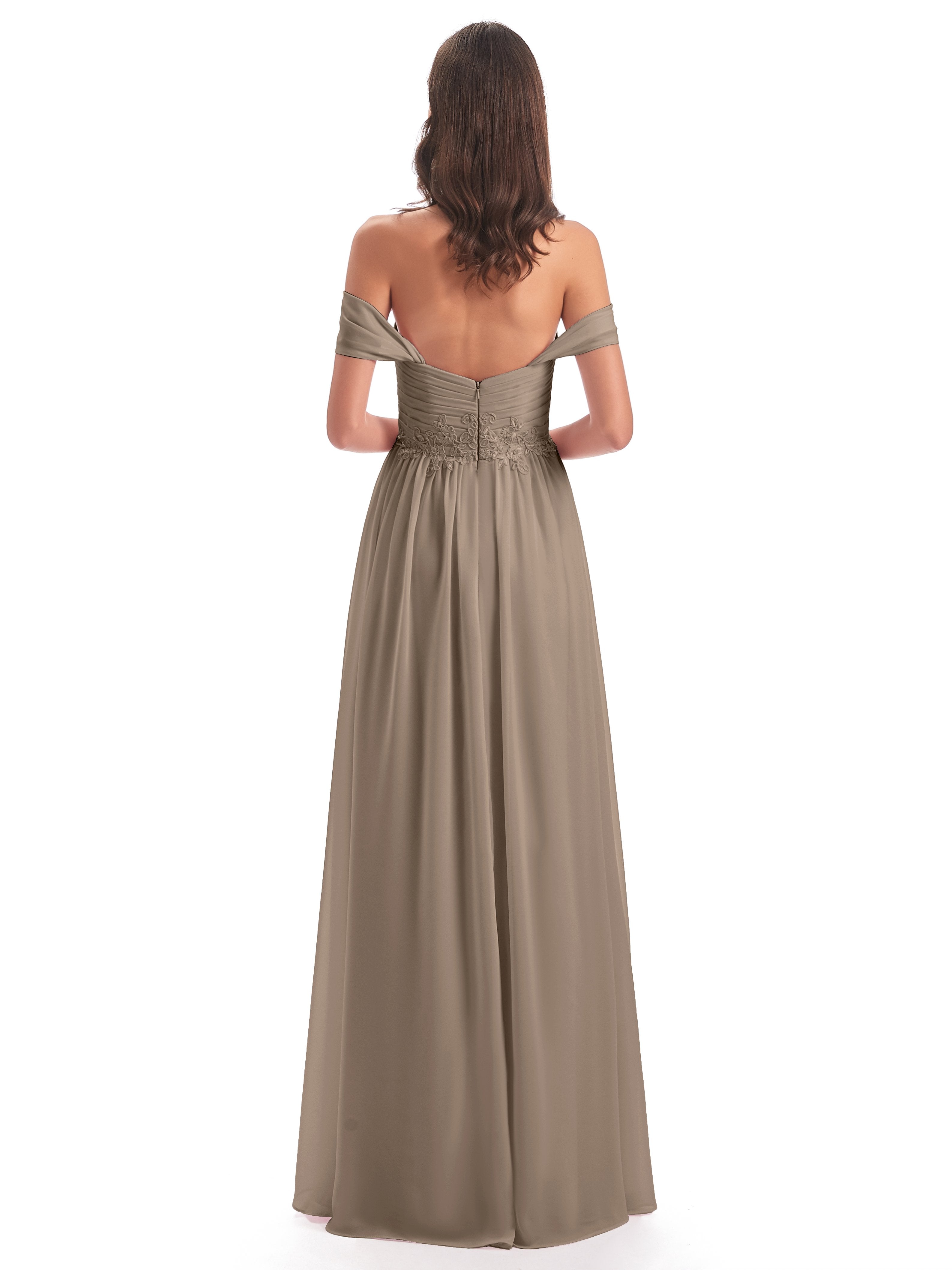 Sonia Off The Shoulder Bridesmaid Dresses With Appliques