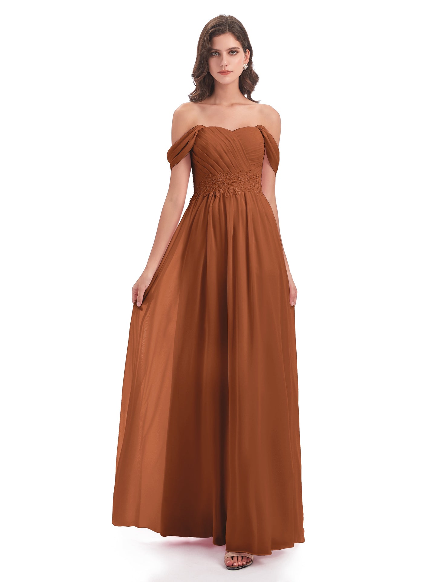 Sonia Off The Shoulder Bridesmaid Dresses With Appliques