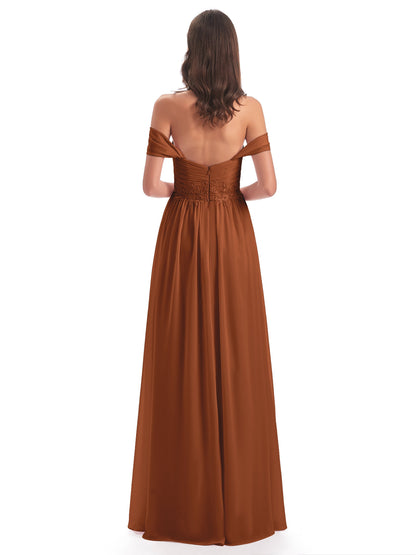 Sonia Off The Shoulder Bridesmaid Dresses With Appliques