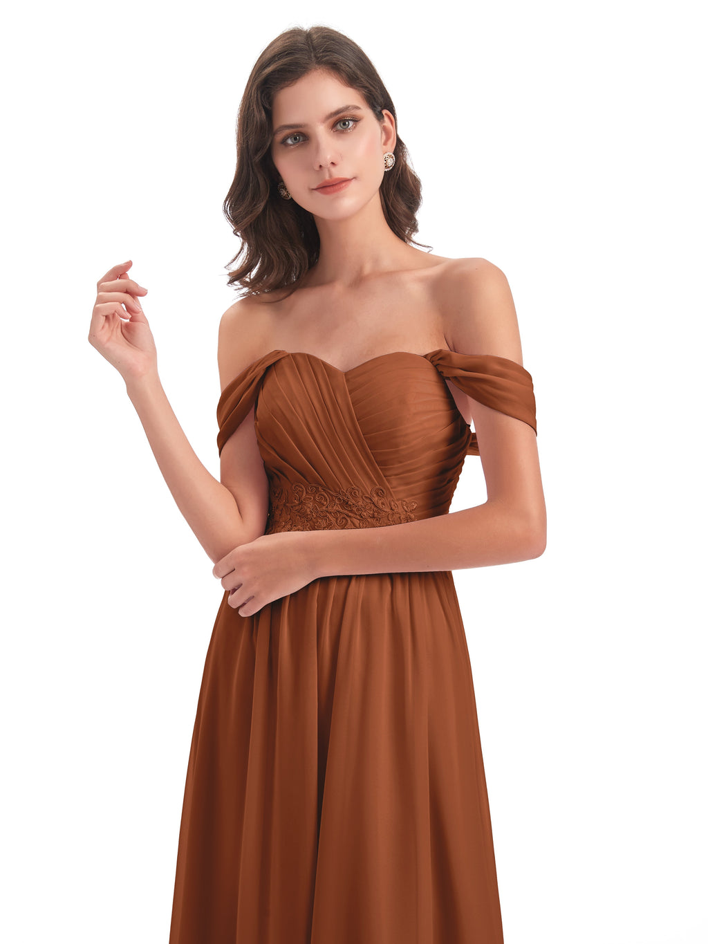 Sonia Off The Shoulder Bridesmaid Dresses With Appliques