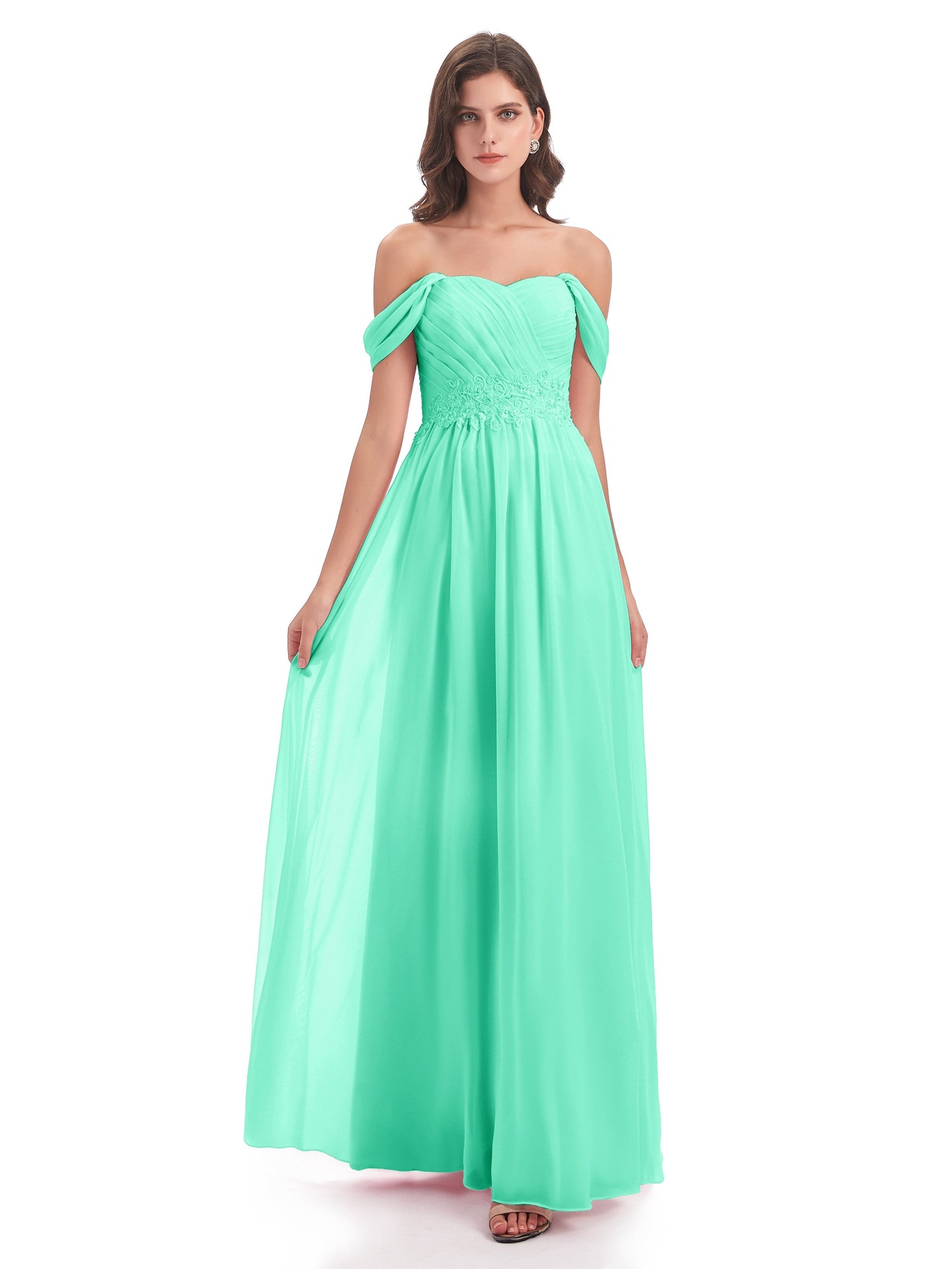 Sonia Off The Shoulder Bridesmaid Dresses With Appliques