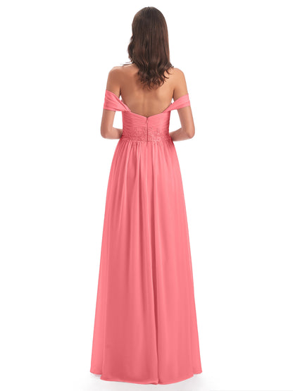 Sonia Off The Shoulder Bridesmaid Dresses With Appliques