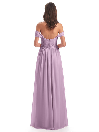 Sonia Off The Shoulder Bridesmaid Dresses With Appliques