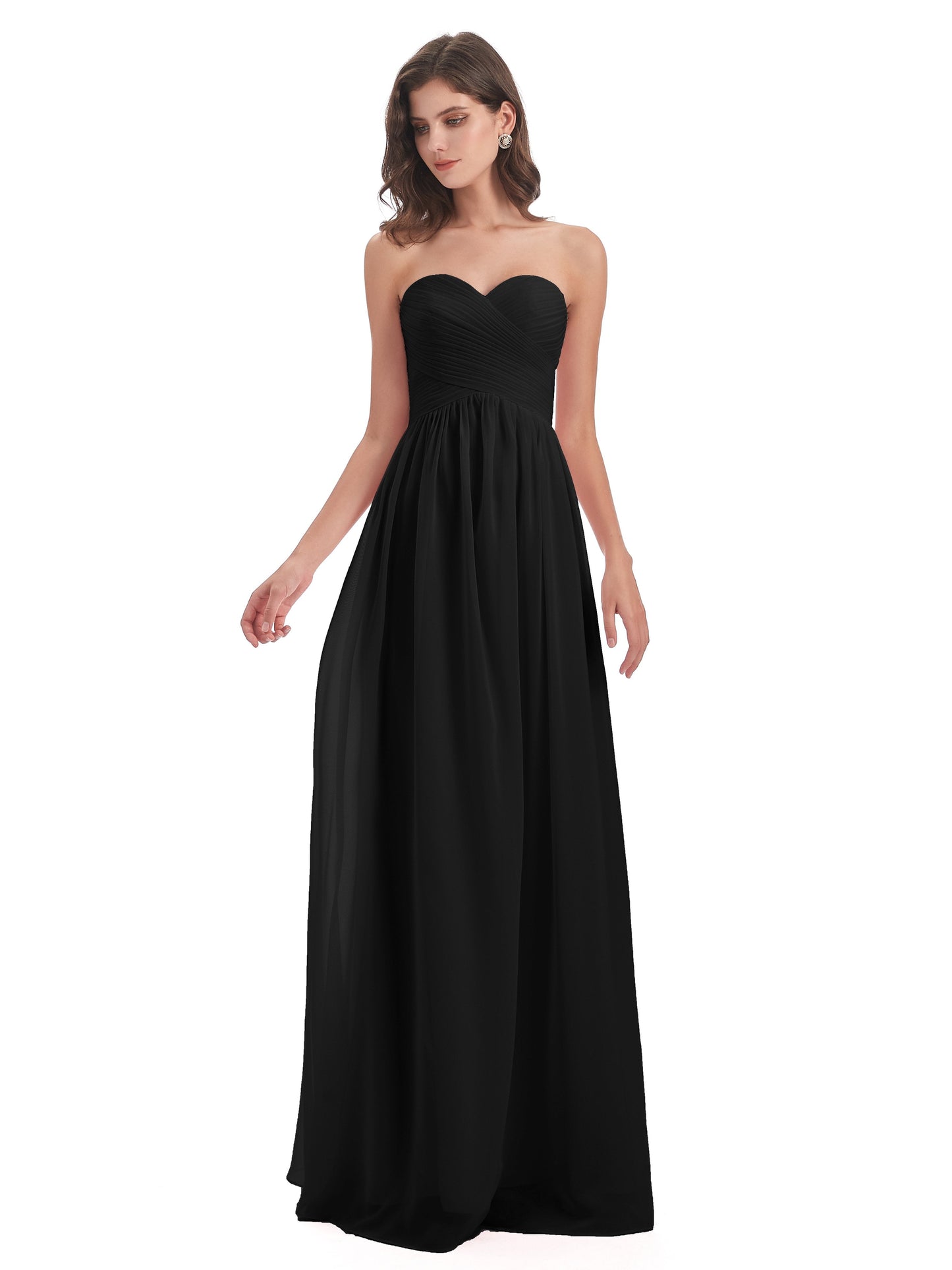 Sunny Floor Length Sweetheart Chiffon Bridesmaid Dresses